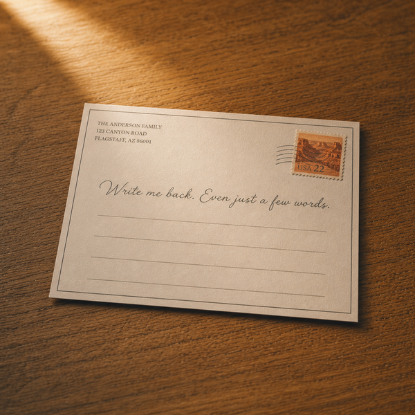Write Me Back Card